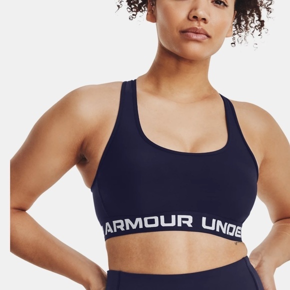 UA Under Armour cross back Mid Bra New Compression New size m - Picture 2 of 5